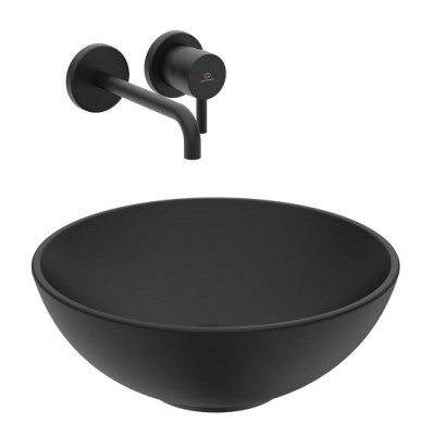 ORNAMENT BATERIE LAVOAR PERETE CERALINE SILK BLACK, PIPA 18 CM (PENTRU A1313NU)